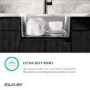 Elkay Polished Satin 22-1/2 x 18-1/2 in. No Hole Stainless Steel Single Bowl Undermount Kitchen Sink 