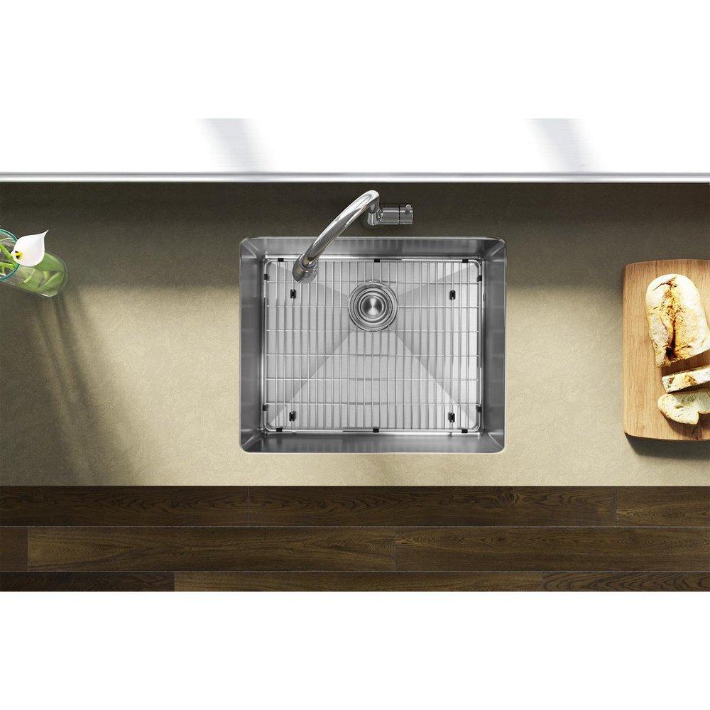 Elkay Polished Satin 22-1/2 x 18-1/2 in. No Hole Stainless Steel Single Bowl Undermount Kitchen Sink 