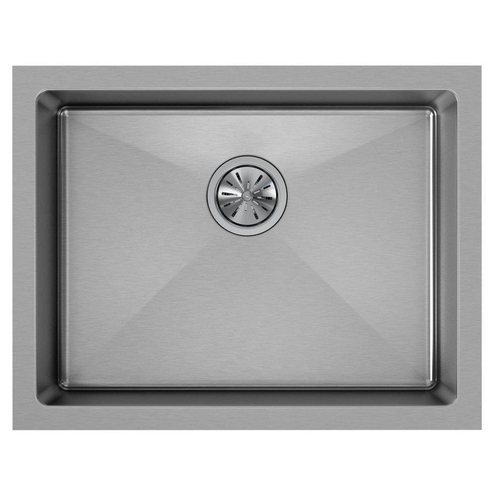 Elkay Polished Satin 23-1/2 x 18-1/4 in. No Hole Stainless Steel Single Bowl Undermount Kitchen Sink 