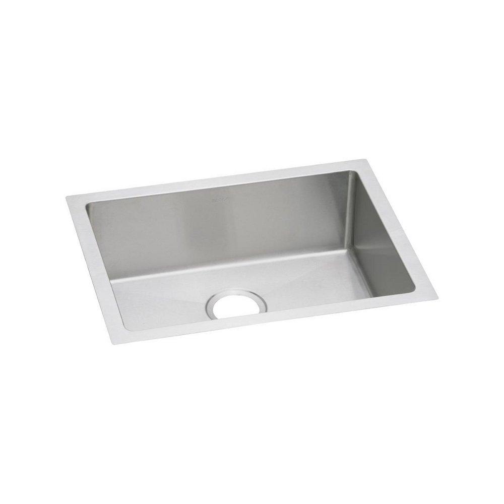 Elkay Polished Satin 23-1/2 x 18-1/4 in. No Hole Stainless Steel Single Bowl Undermount Kitchen Sink 