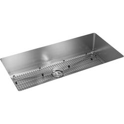 36-1/2 in. Undermount Stainless Steel Single Bowl Kitchen Sink in Polished Satin
