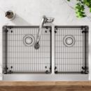 Elkay Polished Satin 35-7/8 x 20-1/4 in. Stainless Steel 60/40 Split Double Bowl Farmhouse Kitchen Sink with Sound Dampening - Includes Bottom Grids, Strainer Drains and Cleaning Kit 