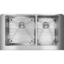 Elkay Polished Satin 35-7/8 x 20-1/4 in. Stainless Steel 60/40 Split Double Bowl Farmhouse Kitchen Sink with Sound Dampening - Includes Bottom Grids, Strainer Drains and Cleaning Kit 