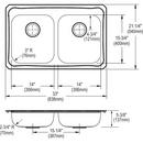 Elkay Polished Satin 31-1/2 x 18-1/2 in. No Hole Stainless Steel Double Bowl Undermount Kitchen Sink 
