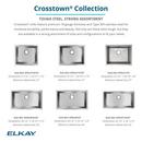 Elkay Polished Satin 31-1/2 x 18-1/2 in. No Hole Stainless Steel Double Bowl Undermount Kitchen Sink 