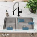 Elkay Polished Satin 31-1/2 x 18-1/2 in. No Hole Stainless Steel Double Bowl Undermount Kitchen Sink 