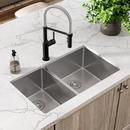 Elkay Polished Satin 31-1/2 x 18-1/2 in. No Hole Stainless Steel Double Bowl Undermount Kitchen Sink 
