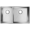 Elkay Polished Satin 31-1/2 x 18-1/2 in. No Hole Stainless Steel Double Bowl Undermount Kitchen Sink 