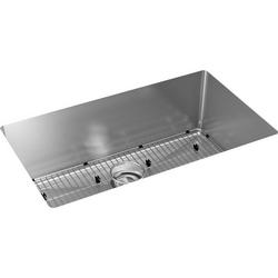 30-1/2 in. Undermount Stainless Steel Single Bowl Kitchen Sink in Polished Satin
