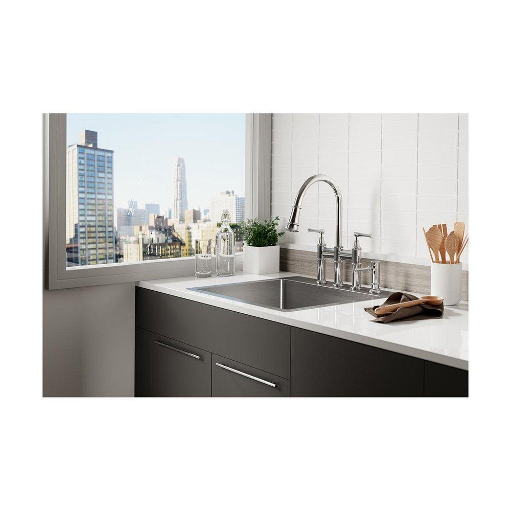 Elkay Polished Satin 25 x 22 in. Stainless Steel Single Bowl Dual Mount Kitchen Sink in Polished Satin 