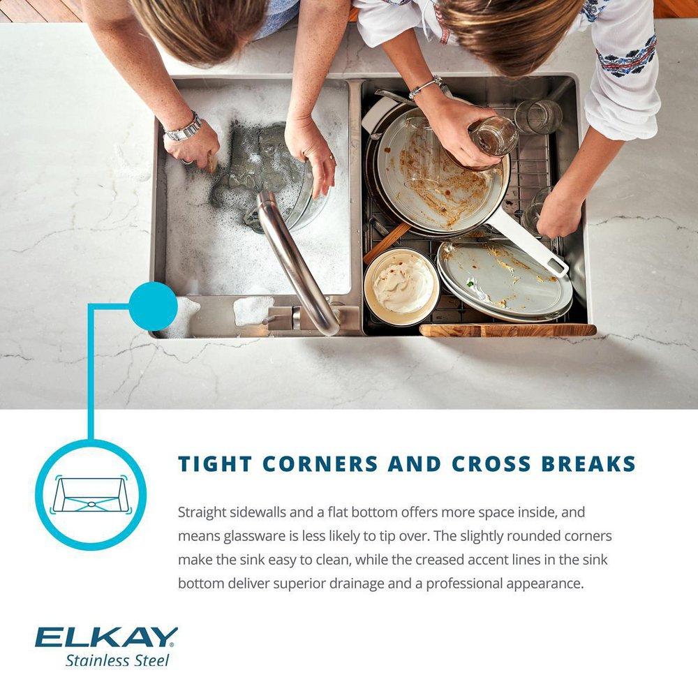 Elkay Polished Satin 25 x 22 in. Stainless Steel Single Bowl Dual Mount Kitchen Sink in Polished Satin 