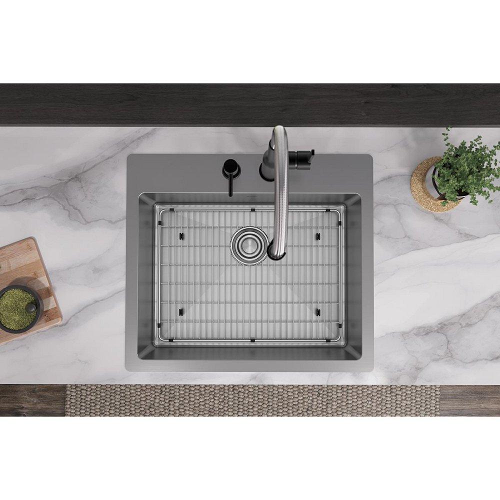 Elkay Polished Satin 25 x 22 in. Stainless Steel Single Bowl Dual Mount Kitchen Sink in Polished Satin 