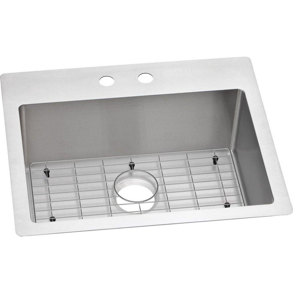 Elkay Polished Satin 25 x 22 in. Stainless Steel Single Bowl Dual Mount Kitchen Sink in Polished Satin 