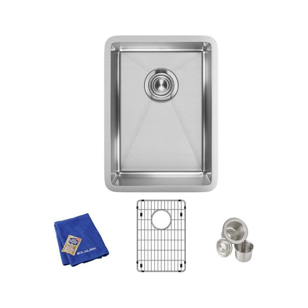 Elkay Polished Satin 13-1/2 x 18-1/2 in. Undermount Stainless Steel Bar Sink 