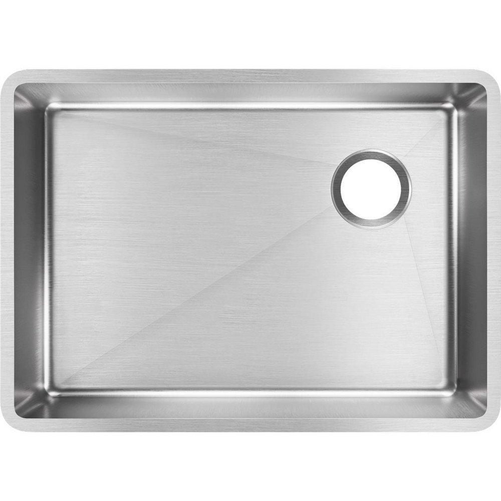 Elkay Polished Satin 25-1/2 x 18-1/2 in. No Hole Stainless Steel Single Bowl Undermount Kitchen Sink 