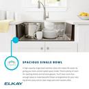 Elkay Polished Satin 31-1/2 x 18-1/2 in. No Hole Stainless Steel Single Bowl Undermount Kitchen Sink 