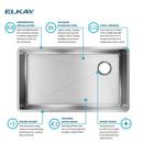 Elkay Polished Satin 31-1/2 x 18-1/2 in. No Hole Stainless Steel Single Bowl Undermount Kitchen Sink 