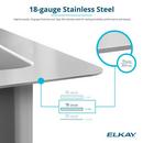Elkay Polished Satin 31-1/2 x 18-1/2 in. No Hole Stainless Steel Single Bowl Undermount Kitchen Sink 