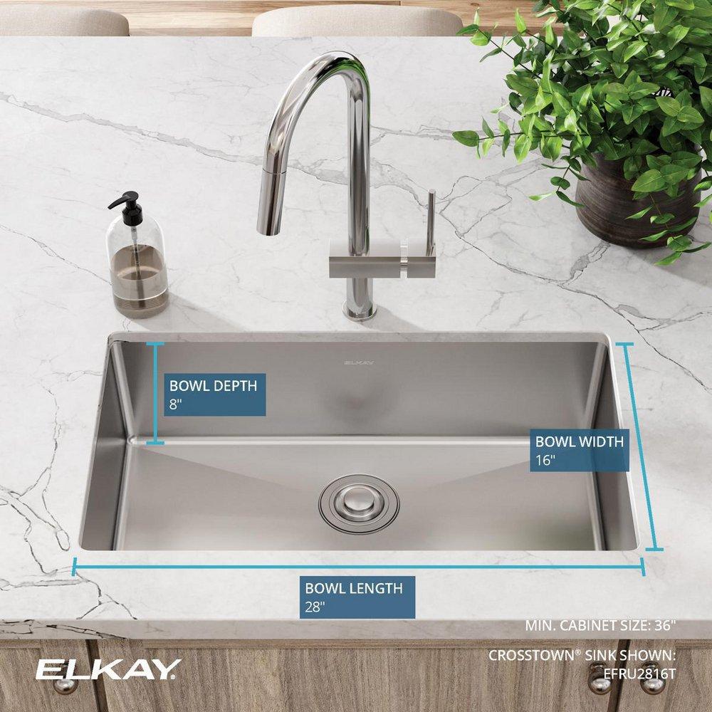 Elkay Polished Satin 30-1/2 x 18-1/2 in. Stainless Steel Single Bowl Undermount Kitchen Sink in Polished Satin 