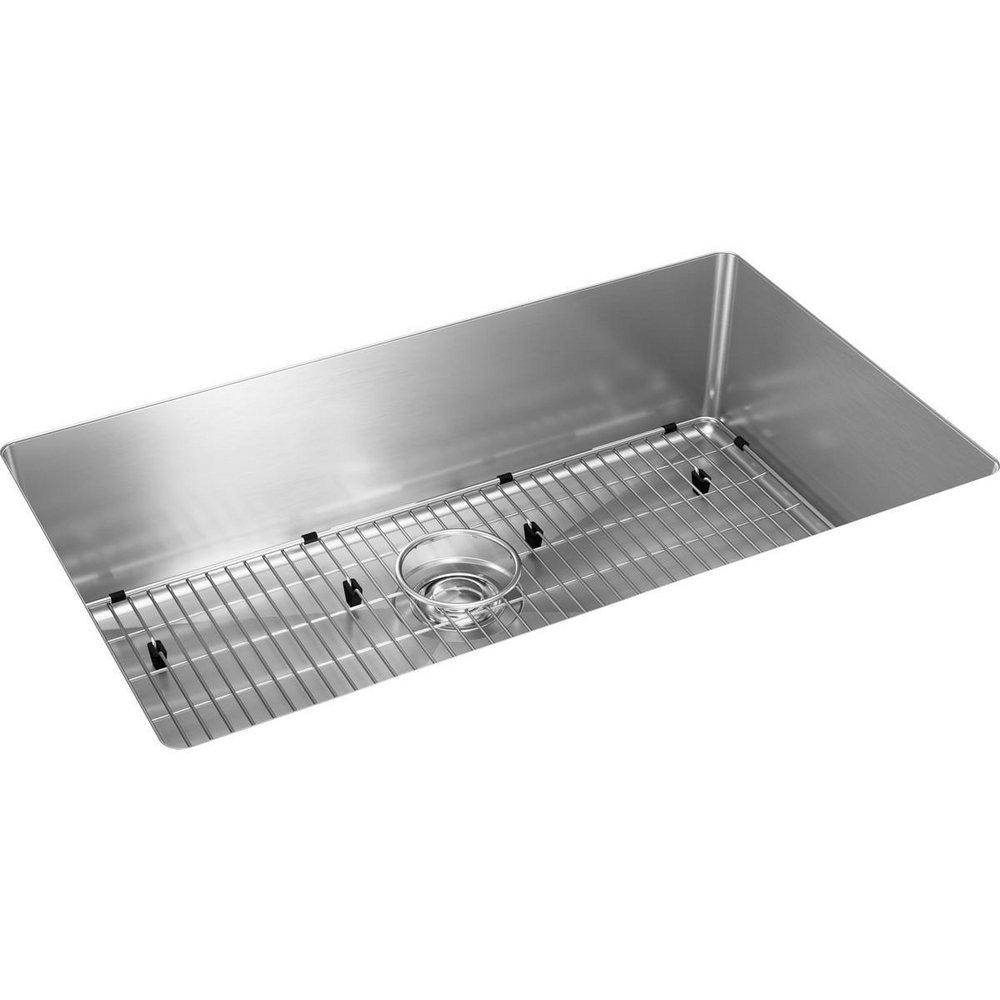 Elkay Polished Satin 30-1/2 x 18-1/2 in. No Hole Stainless Steel Single Bowl Undermount Kitchen Sink 