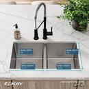 Elkay Polished Satin 30-3/4 x 18-1/2 in. No Hole Stainless Steel Double Bowl Undermount Kitchen Sink 