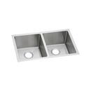 Elkay Polished Satin 30-3/4 x 18-1/2 in. No Hole Stainless Steel Double Bowl Undermount Kitchen Sink 
