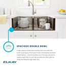 Elkay Polished Satin 30-3/4 x 18-1/2 in. No Hole Stainless Steel Double Bowl Undermount Kitchen Sink 