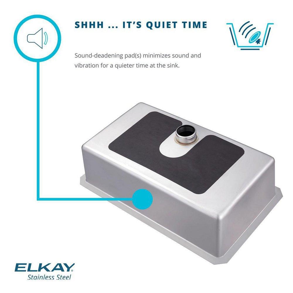 Elkay Polished Satin 35-7/8 x 20-1/4 in. Stainless Steel Double Bowl Farmhouse Kitchen Sink with Sound Dampening and Aqua Divide 
