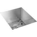16 x 18-1/2 in. No Hole Stainless Steel Single Bowl Undermount Kitchen Sink in Polished Satin