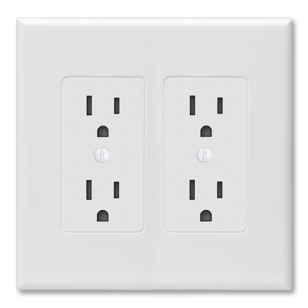 TayMac&reg; White Revive Decorator 2-Gang Wall Plate 
