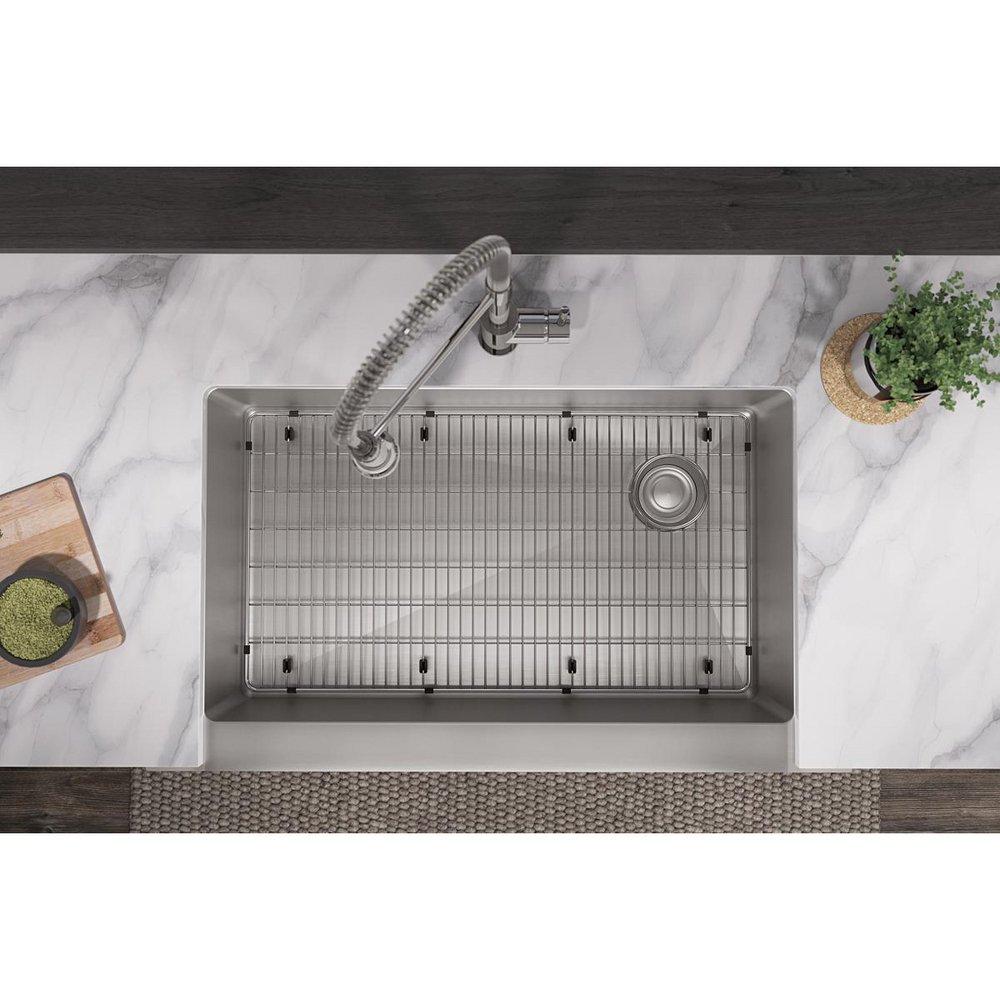 Elkay Polished Stainless Steel 29-1/2 x 16-1/2 in. Bottom Grid for ECTRUF30179RC Farmhouse Kitchen Sink 