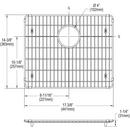 Elkay Polished Stainless Steel 17-3/8 x 14-3/8 x 1-1/4 in. Bottom Grid 
