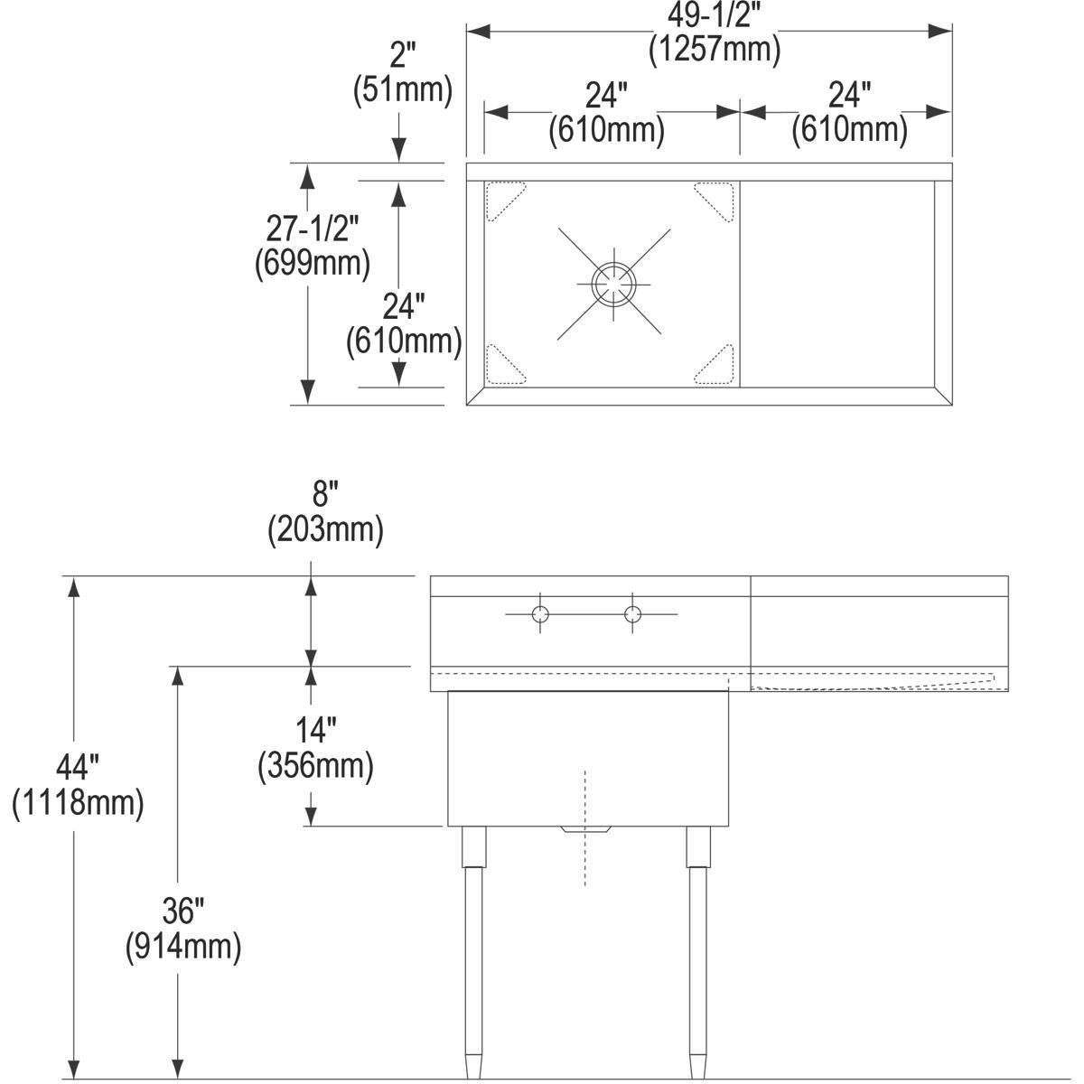 Elkay Polished Stainless Steel 28-1/2 x 15-1/2 in. Bottom Grid 