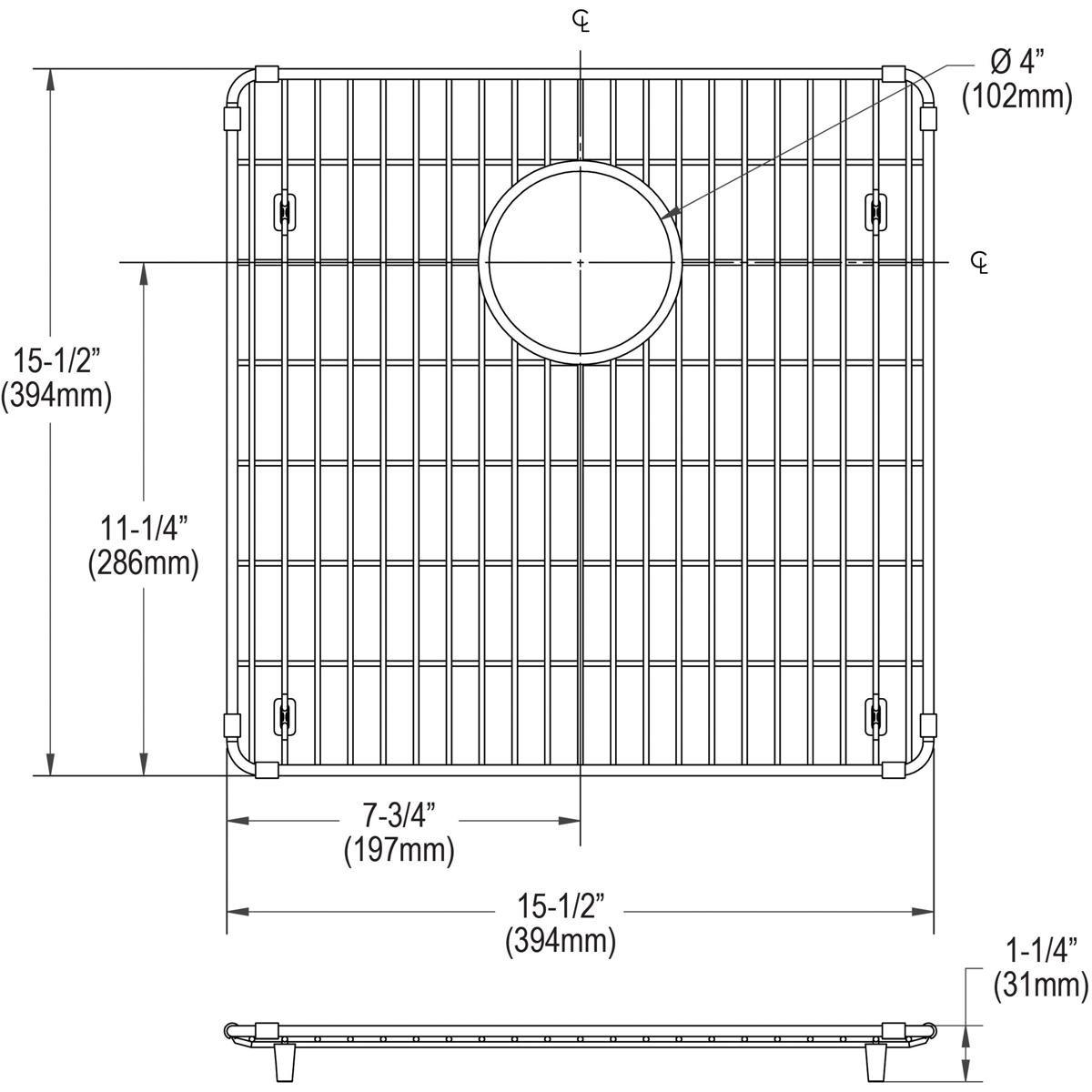 Elkay Polished Stainless Steel CTXBG1515 