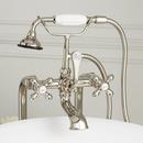 Signature Hardware Polished Nickel Three Handle Cross Floor Mount Filler 