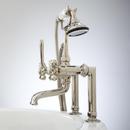 Signature Hardware Polished Nickel Three Handle Roman Tub Faucet 