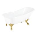 Signature Hardware White 66 x 29-1/2 in. Freestanding Bathtub End Drain 