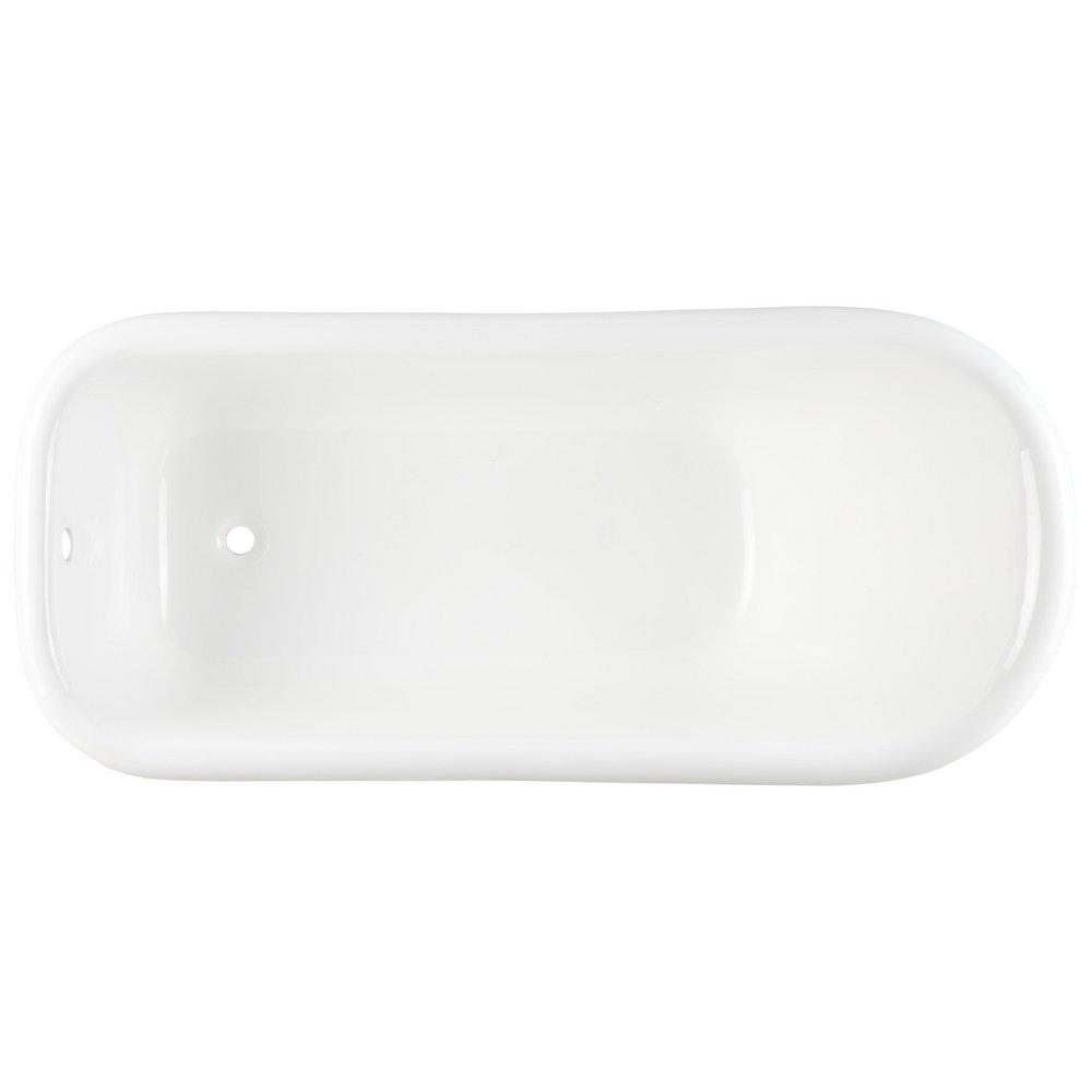 Signature Hardware Dark Grey 66 x 29-1/2 in. Freestanding Bathtub End Drain 