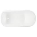 Signature Hardware Dark Grey 66 x 29-1/2 in. Freestanding Bathtub End Drain 