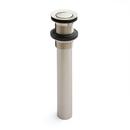 Extended Press Type Pop-Up Bathroom Drain with Overflow in Brushed Nickel