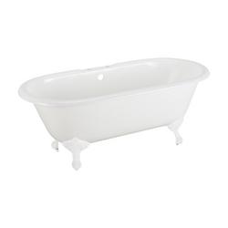 66 x 31 in. Freestanding Clawfoot Bathtub with Center Drain in White - Less Drain Assembly