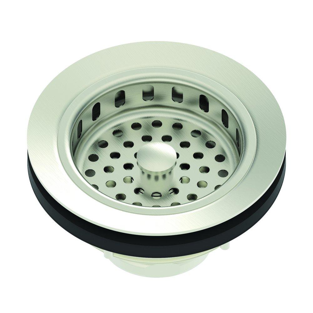 Brasstech Satin Nickel - PVD 3-1/2 in. Large Basket Post Style Strainer Set 