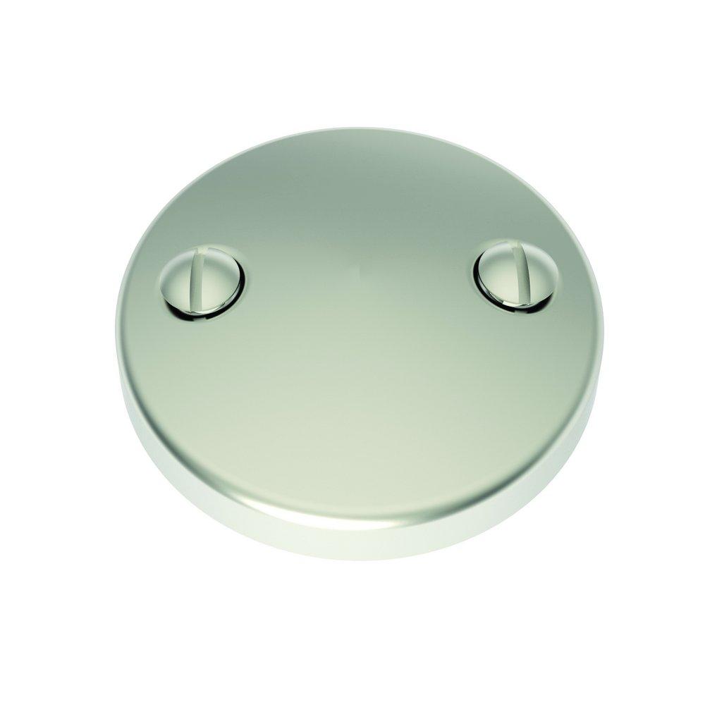 Brasstech Satin Nickel 3 in. Solid Brass Waste and Overflow Faceplate 