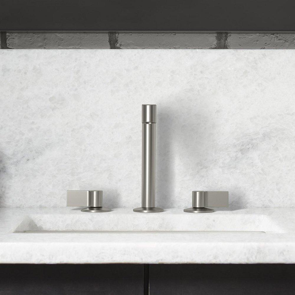 KOHLER Vibrant Brushed Nickel Two Handle Widespread Bathroom Sink Faucet 