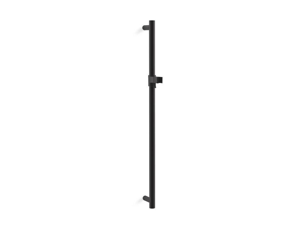 KOHLER Matte Black 30 in. Shower Slide Bar 