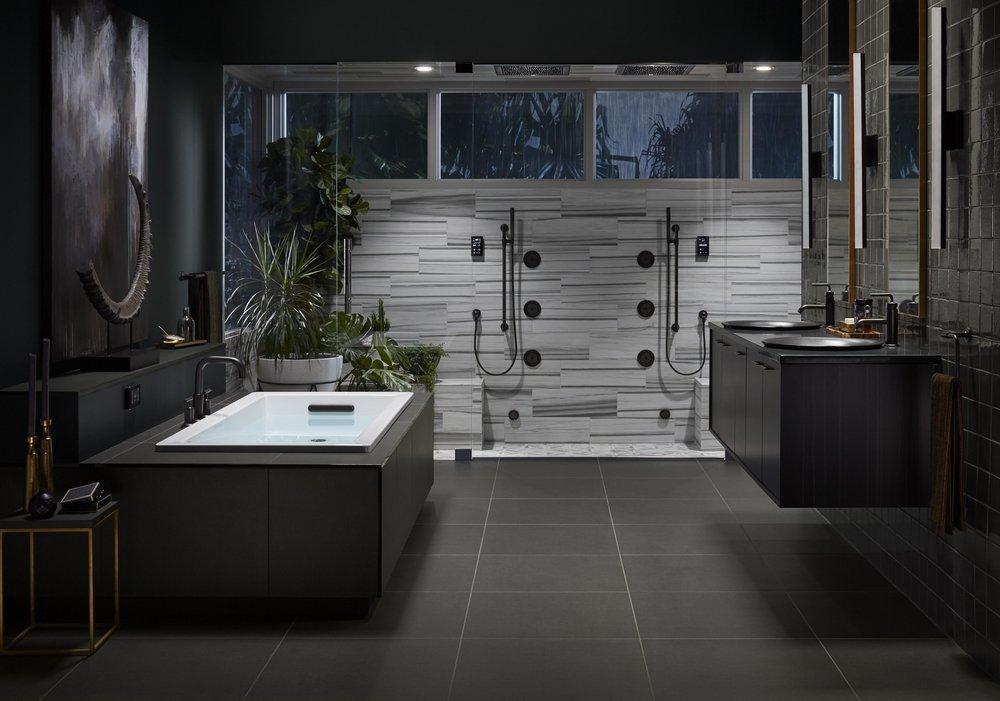 KOHLER Matte Black 30 in. Shower Slide Bar 