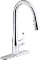 KOHLER Polished Chrome Single Handle Pull Down Touchless Kitchen Faucet with Magnetic Docking, Sweep Spray and Boost Technology 