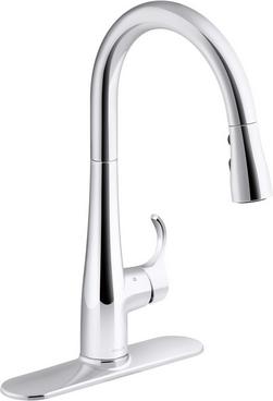 Single Handle Pull Down Touchless Kitchen Faucet in Polished Chrome