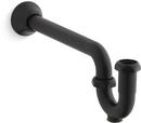 KOHLER Matte Black 1-1/4 in. Brass P-Trap 