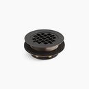 KOHLER Matte Black 2 in. Inside Caulk Bronze/Brass Shower Drain 